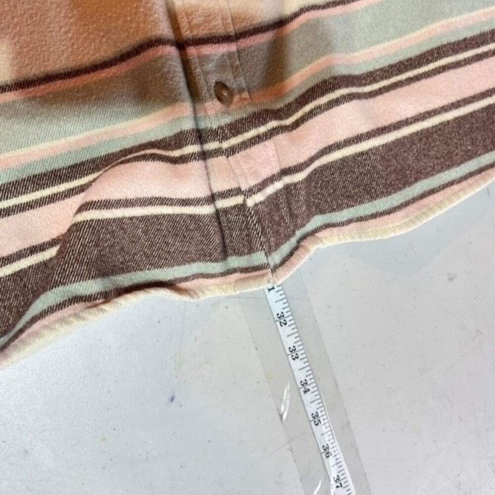 BDG Urban Outfitters Mens Striped Long Sleeve Button-Up Shirt Multi-Color Medium - Picture 8 of 9